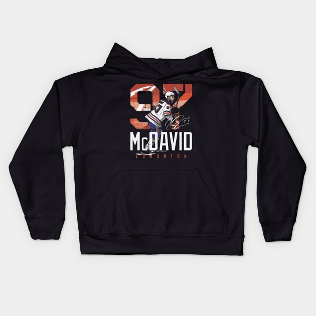 Connor Mcdavid Edmonton Landmark Kids Hoodie by Erianna Bee